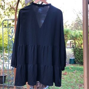 Zara Baby Doll Dress, Black, Mini, Sz XL